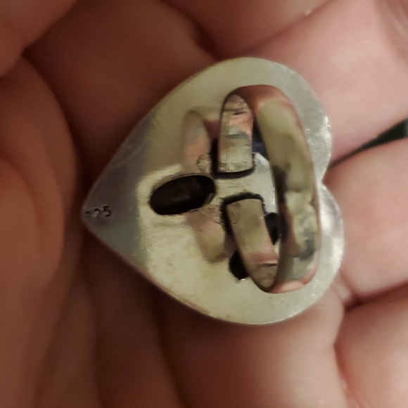 New Blue Kyanite Heart Shaped 925 Silver Ring. - Picture 14 of 14